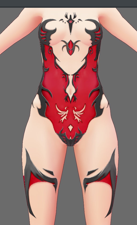 ※VRoidstudioベータ版で作成しています【VRoid用】(無料お試し版有)誰でもサキュバススタイル8色セット