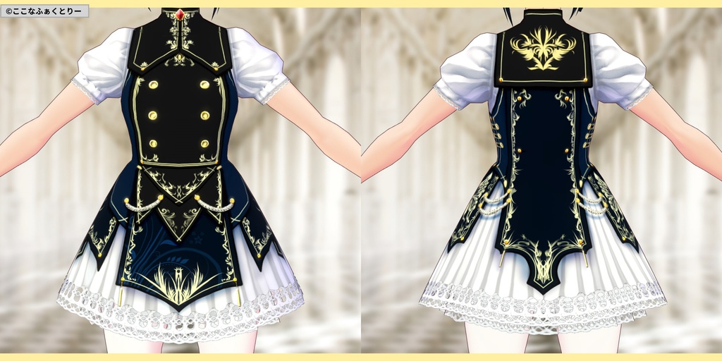 ※VRoidstudioベータ版で作成しています【VRoid用】ファンタジー世界風制服