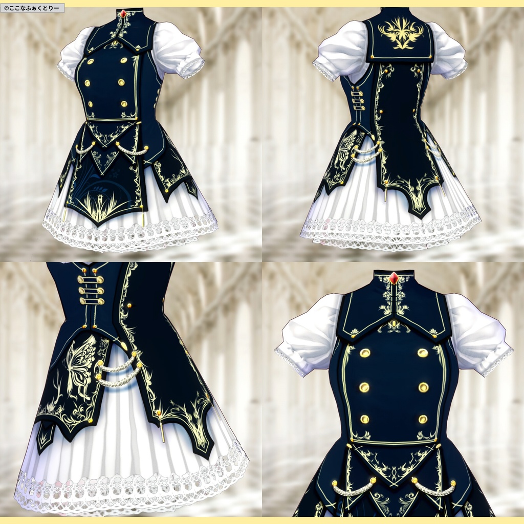 ※VRoidstudioベータ版で作成しています【VRoid用】ファンタジー世界風制服