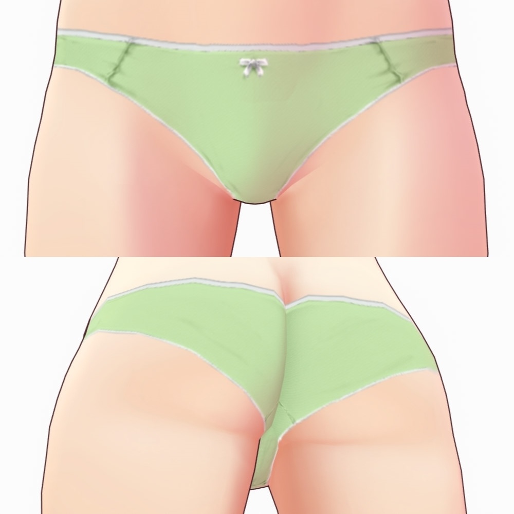 ※VRoidstudioベータ版で作成しています【VRoid用】ショーツセット3パターン(合計18色)