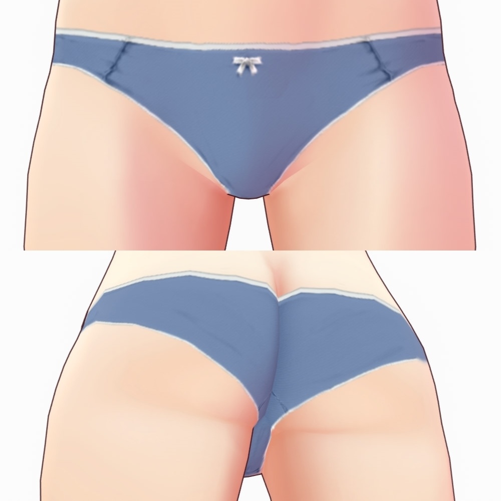 ※VRoidstudioベータ版で作成しています【VRoid用】ショーツセット3パターン(合計18色)