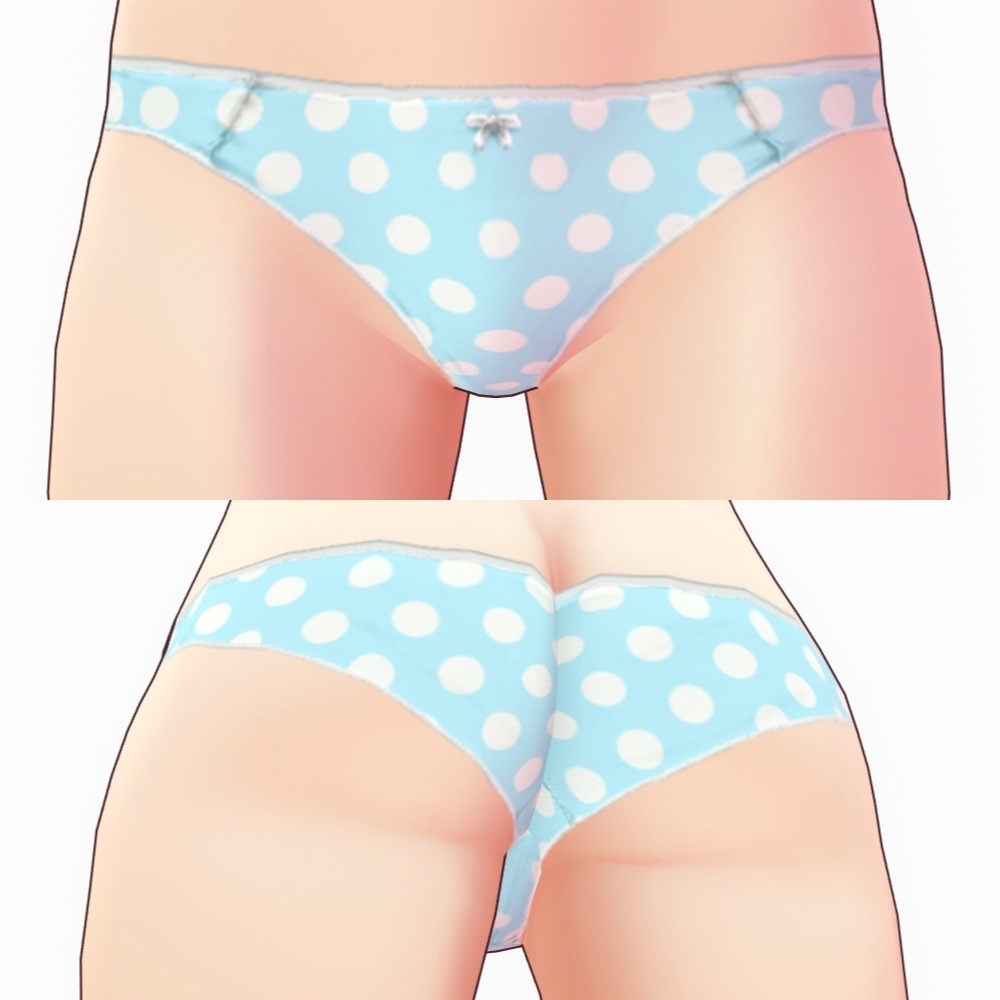 ※VRoidstudioベータ版で作成しています【VRoid用】ショーツセット3パターン(合計18色)