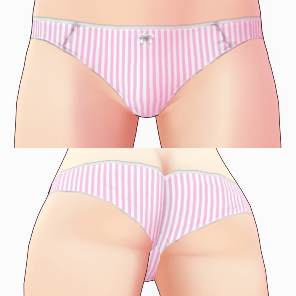 ※VRoidstudioベータ版で作成しています【VRoid用】ショーツセット3パターン(合計18色)