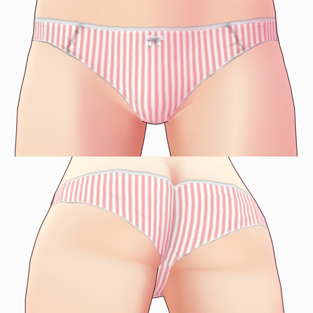 ※VRoidstudioベータ版で作成しています【VRoid用】ショーツセット3パターン(合計18色)