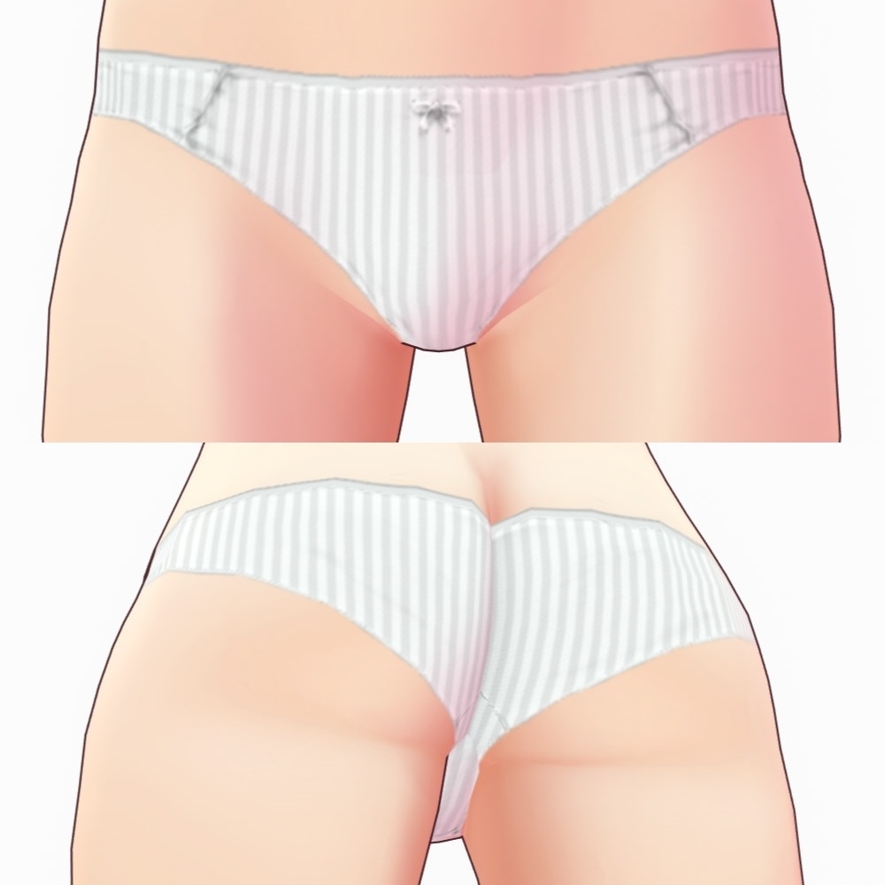 ※VRoidstudioベータ版で作成しています【VRoid用】ショーツセット3パターン(合計18色)