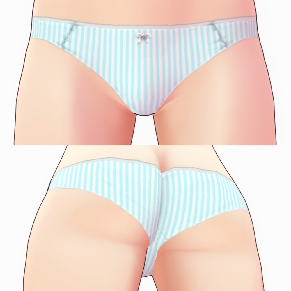 ※VRoidstudioベータ版で作成しています【VRoid用】ショーツセット3パターン(合計18色)