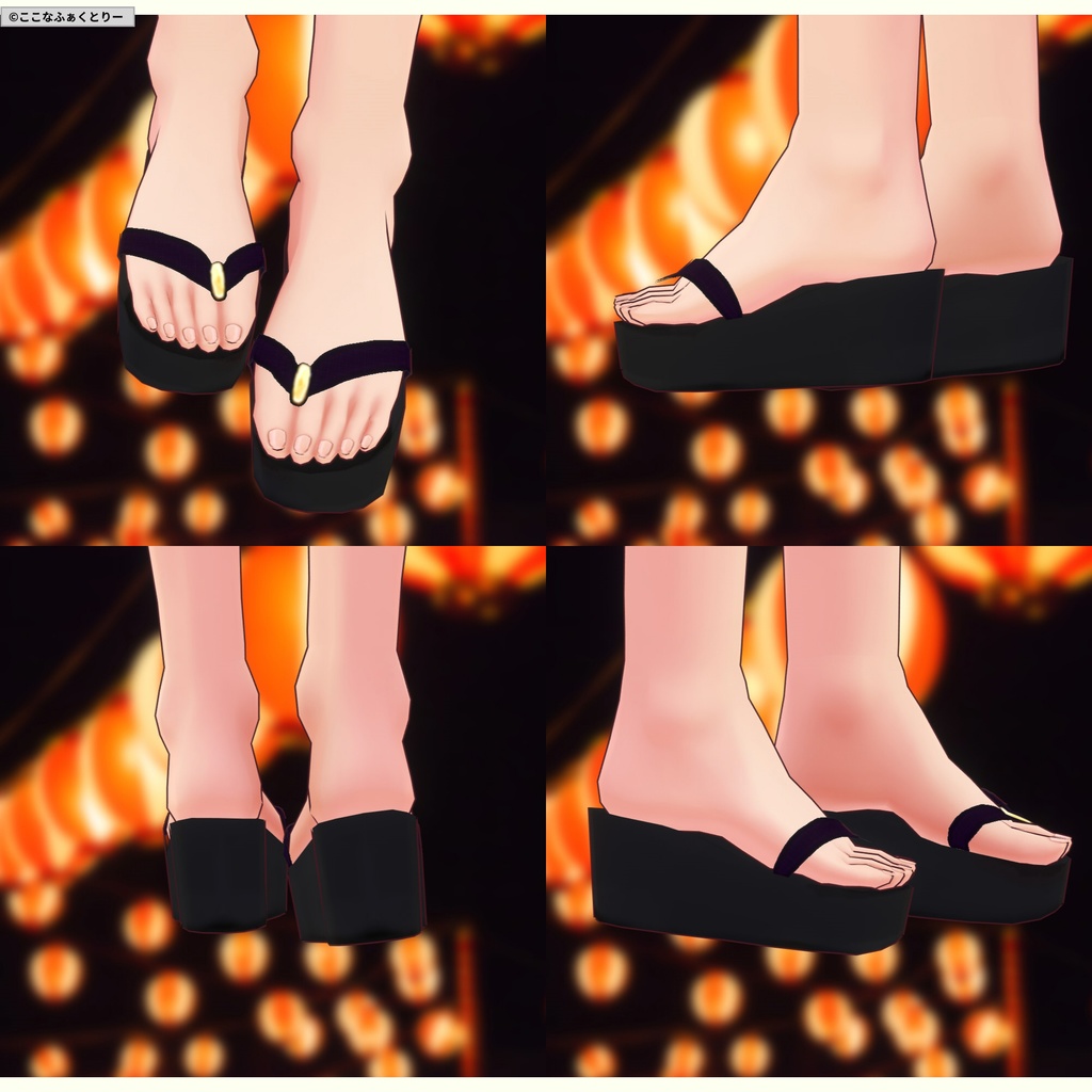 ※VRoidstudioベータ版で作成しています【VRoid用】甚平風コスチューム_扇子(スカートタイプ)