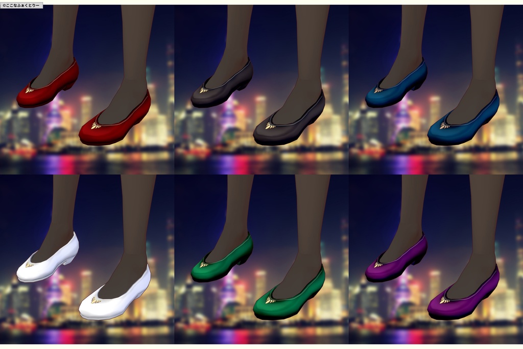 ※VRoidstudioベータ版で作成しています【VRoid用】チャイナドレススタイル6色セット