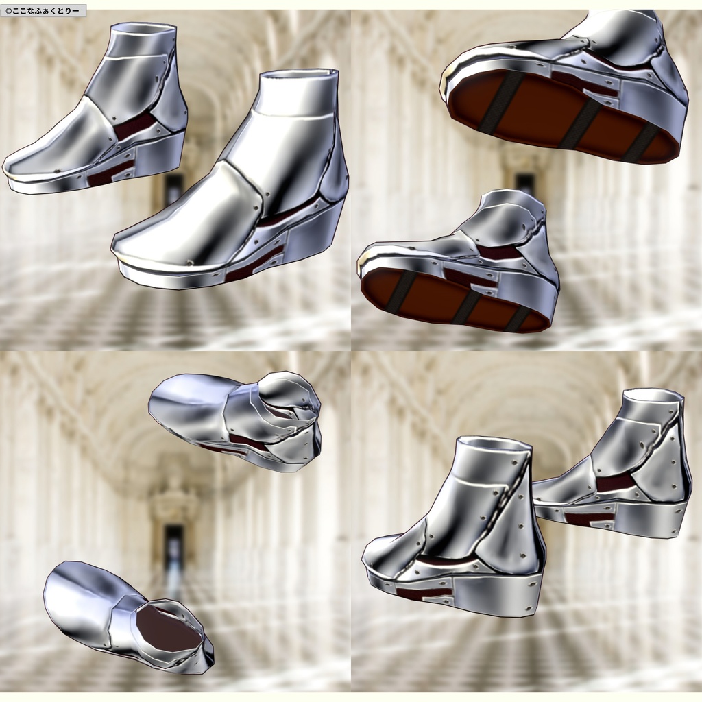 ※VRoidstudioベータ版で作成しています【VRoid用】ドレスアーマー4色セット