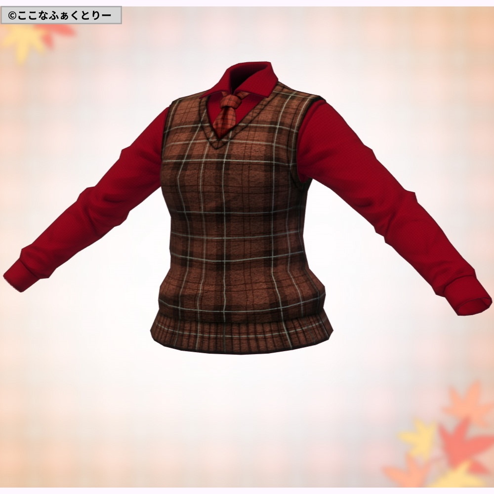 ※VRoidstudioベータ版で作成しています【VRoid用】ノースリーブニットコーデセット