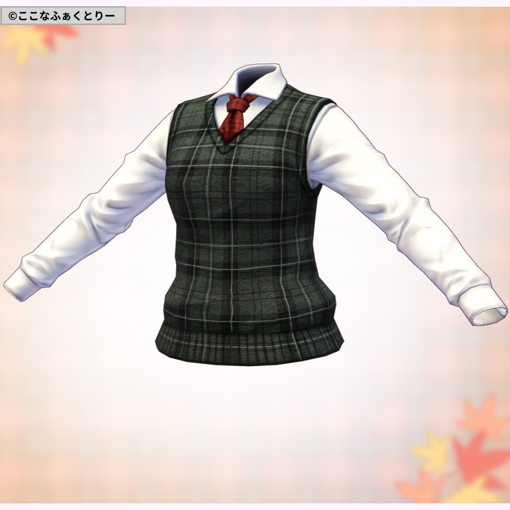 ※VRoidstudioベータ版で作成しています【VRoid用】ノースリーブニットコーデセット