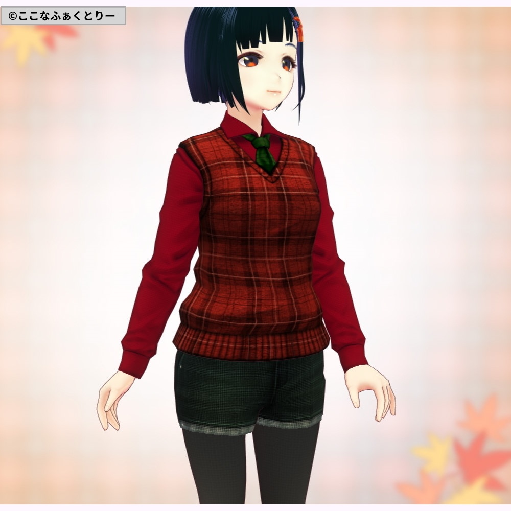 ※VRoidstudioベータ版で作成しています【VRoid用】ノースリーブニットコーデセット