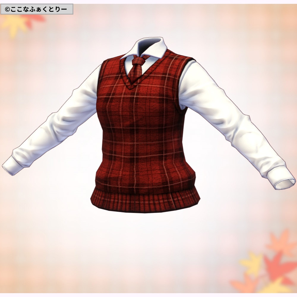 ※VRoidstudioベータ版で作成しています【VRoid用】ノースリーブニットコーデセット