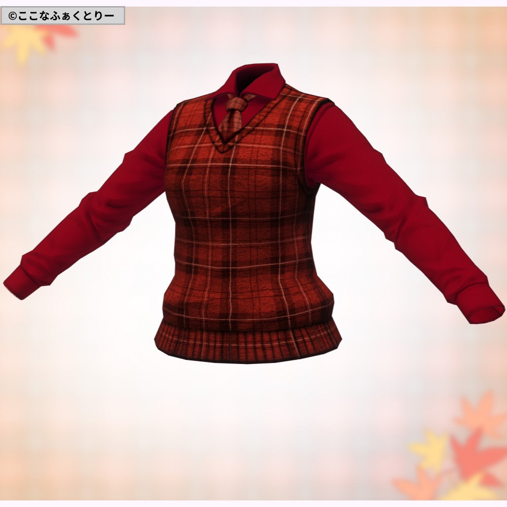 ※VRoidstudioベータ版で作成しています【VRoid用】ノースリーブニットコーデセット