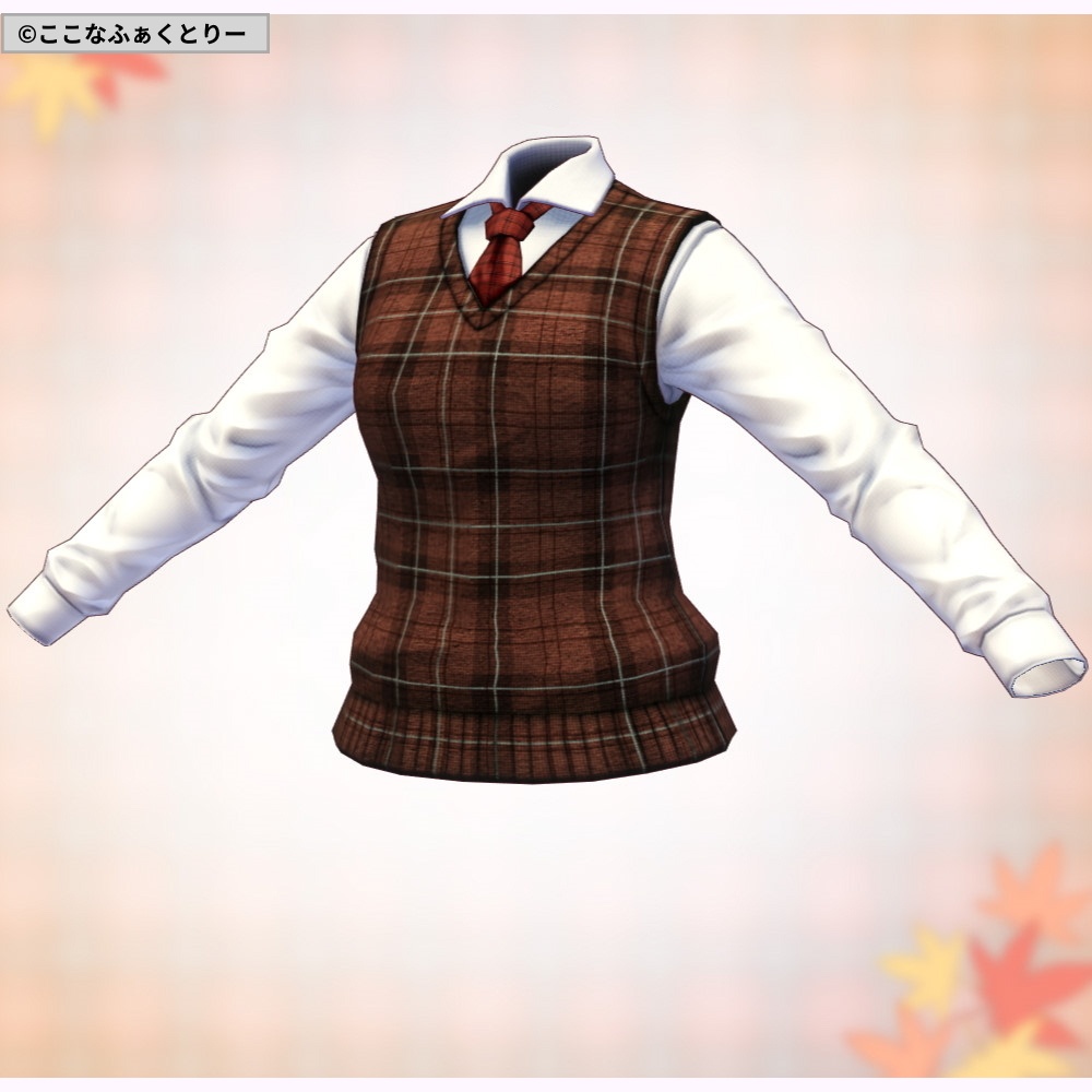 ※VRoidstudioベータ版で作成しています【VRoid用】ノースリーブニットコーデセット