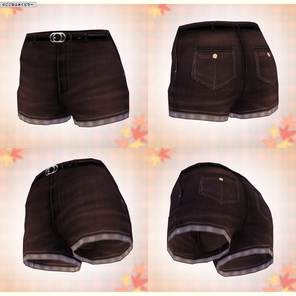 ※VRoidstudioベータ版で作成しています【VRoid用】ノースリーブニットコーデセット