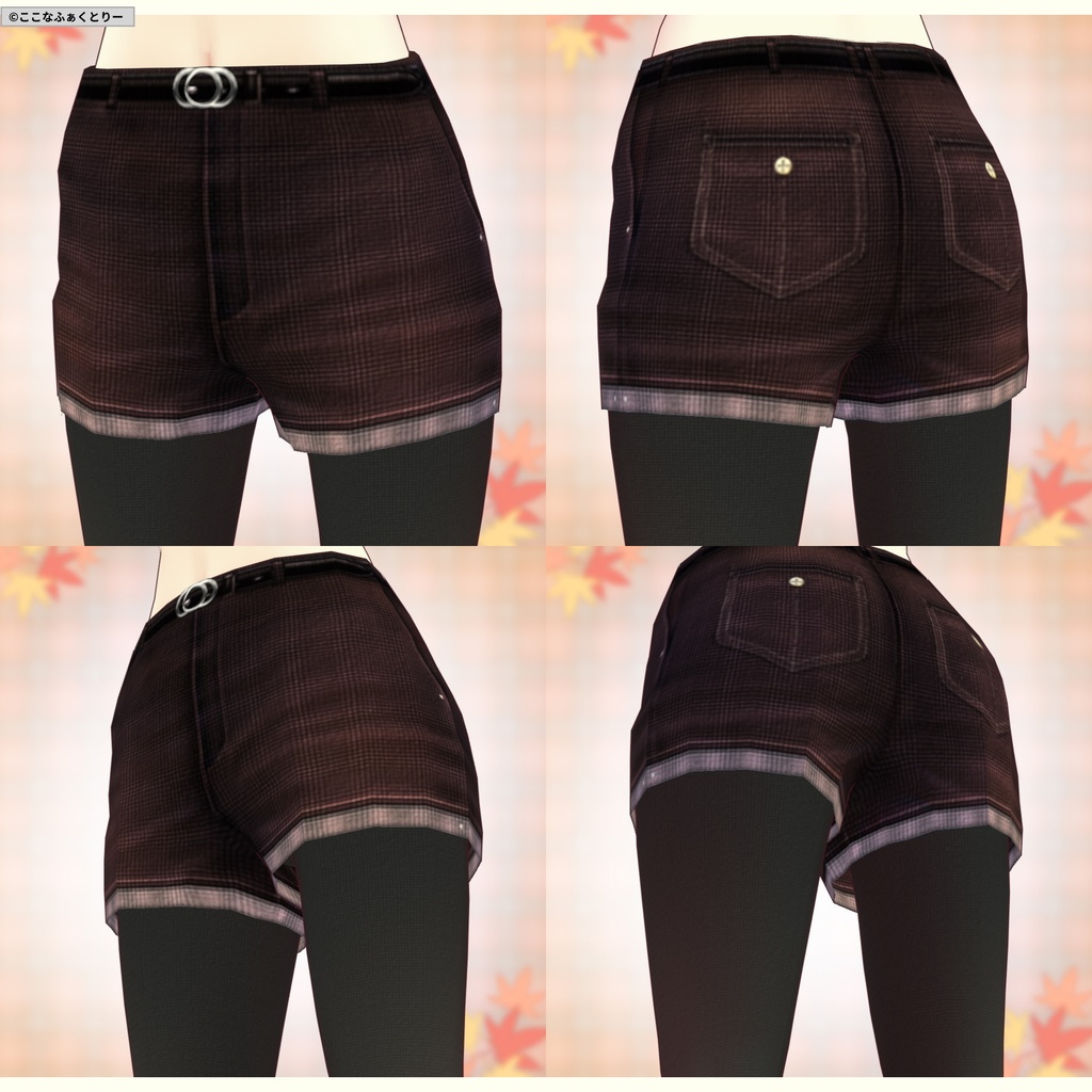 ※VRoidstudioベータ版で作成しています【VRoid用】ノースリーブニットコーデセット