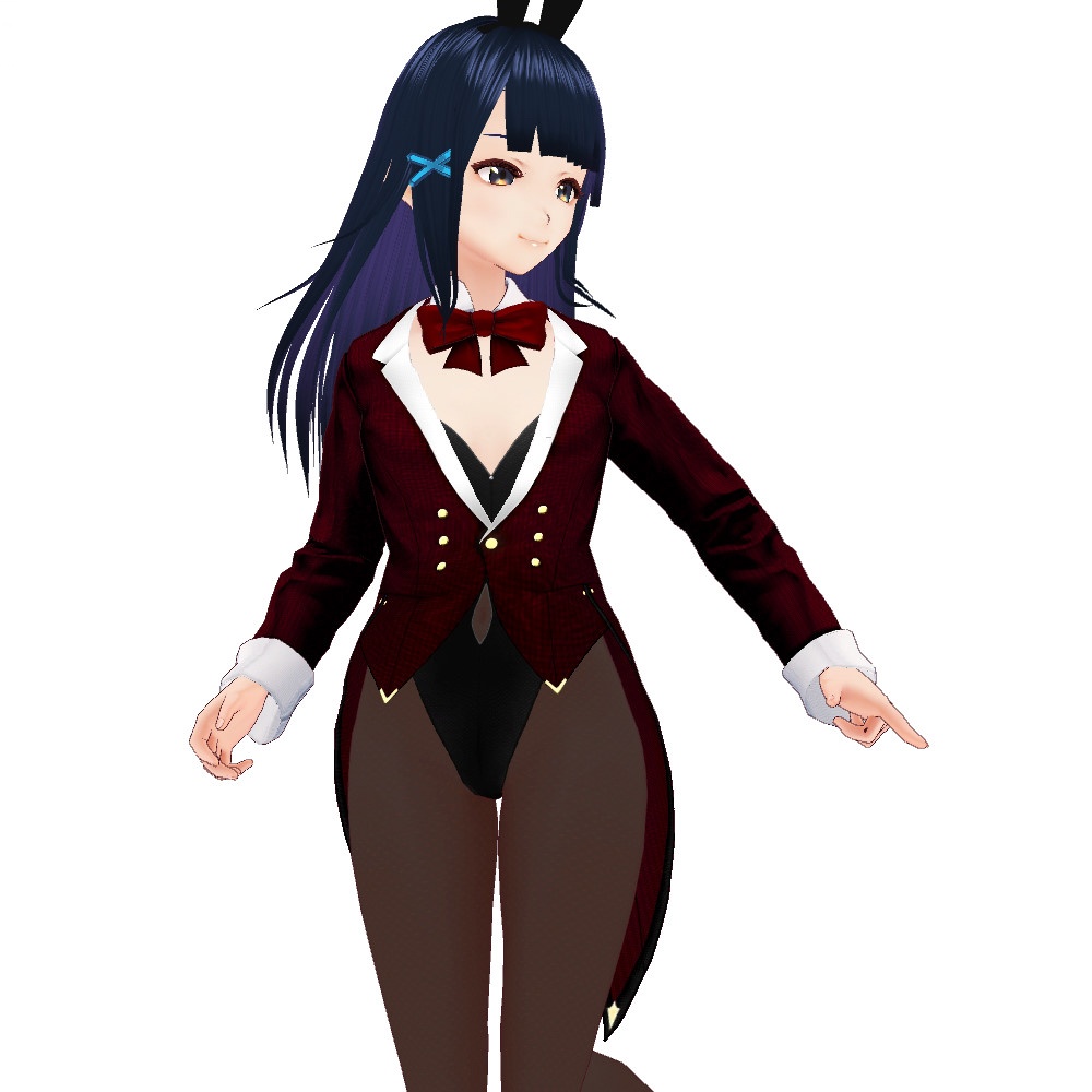 ※VRoidstudioベータ版で作成しています【VRoid用】バニーガールコスチューム4色セット