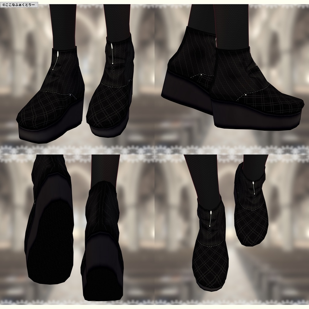 ※VRoidstudioベータ版で作成しています【VRoid用】ゴシックミニスカシスター5色セット