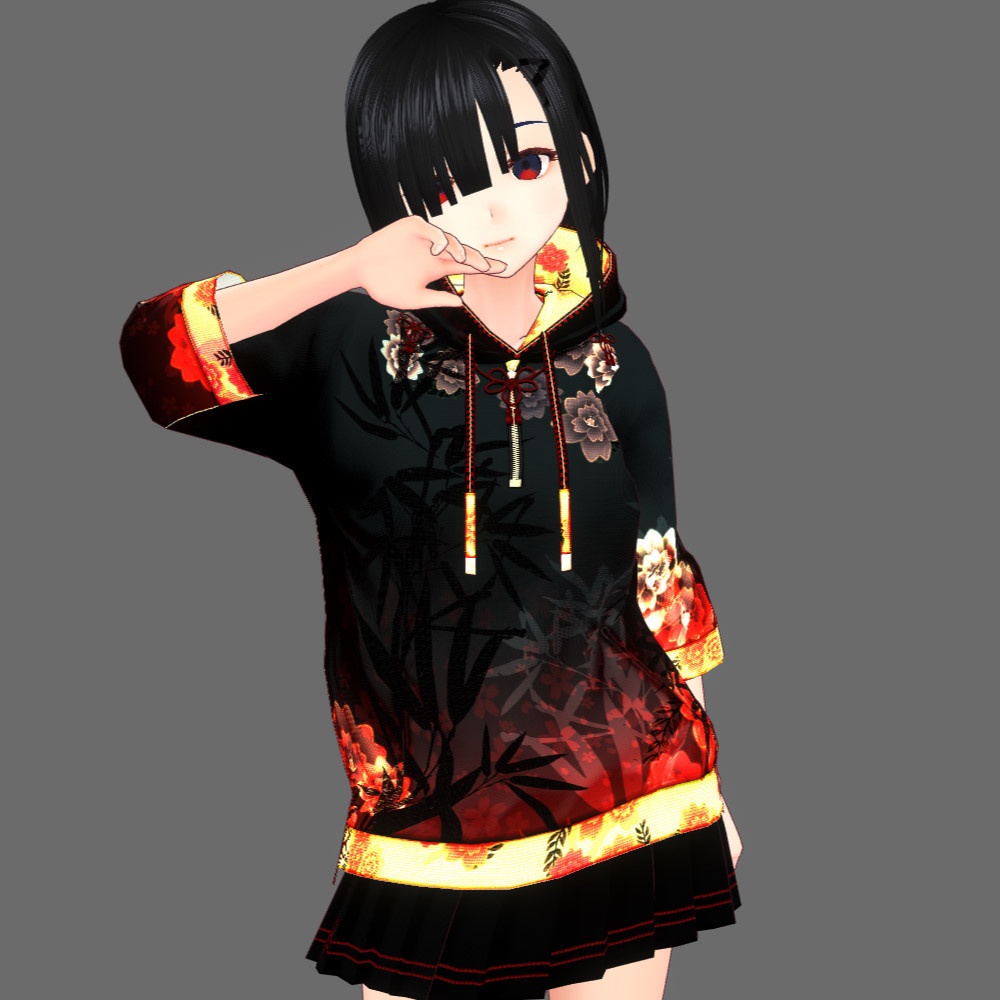 ※VRoidstudioベータ版で作成しています【VRoid用】和風パーカー8色セット