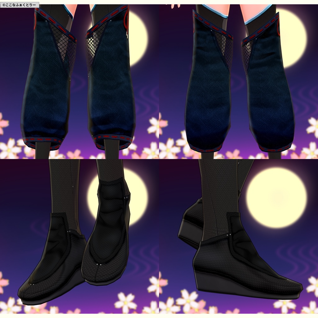 ※VRoidstudioベータ版で作成しています【VRoid用】くノ一コスチュームセット