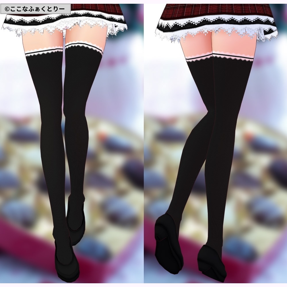 ※VRoidstudioベータ版で作成しています【VRoid用】バレンタインスタッフコスチューム7色セット