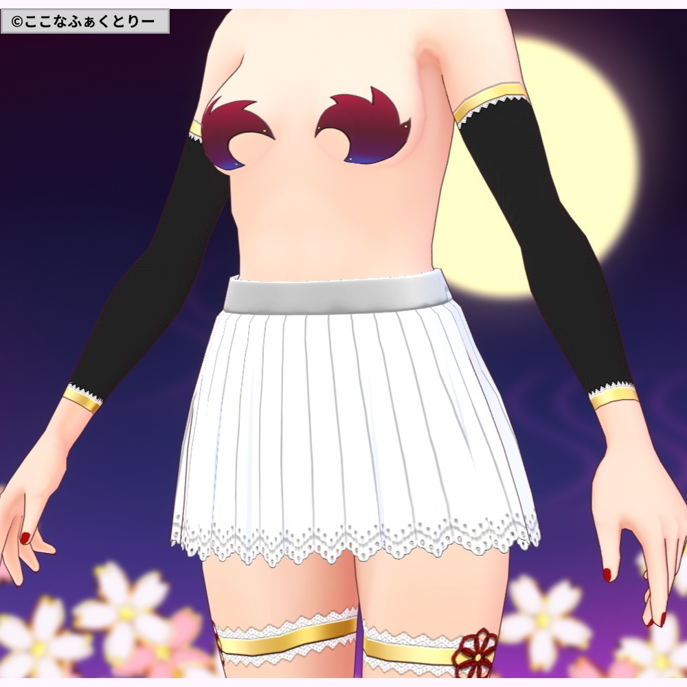 ※VRoidstudioベータ版で作成しています【VRoid用】和アイドル風衣装3色セット