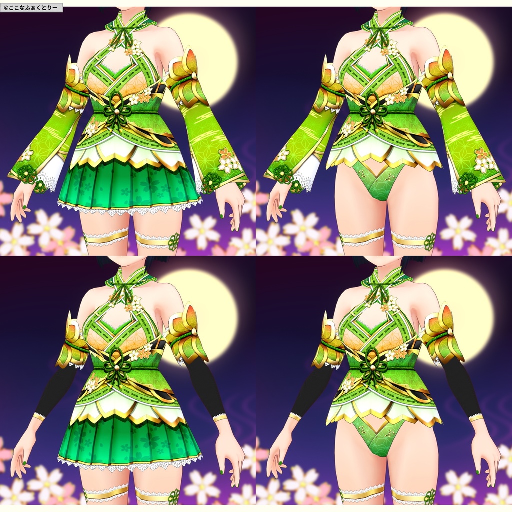 ※VRoidstudioベータ版で作成しています【VRoid用】和アイドル風衣装3色セット