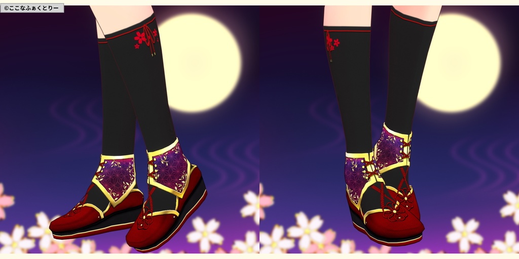 ※VRoidstudioベータ版で作成しています【VRoid用】和アイドル風衣装3色セット