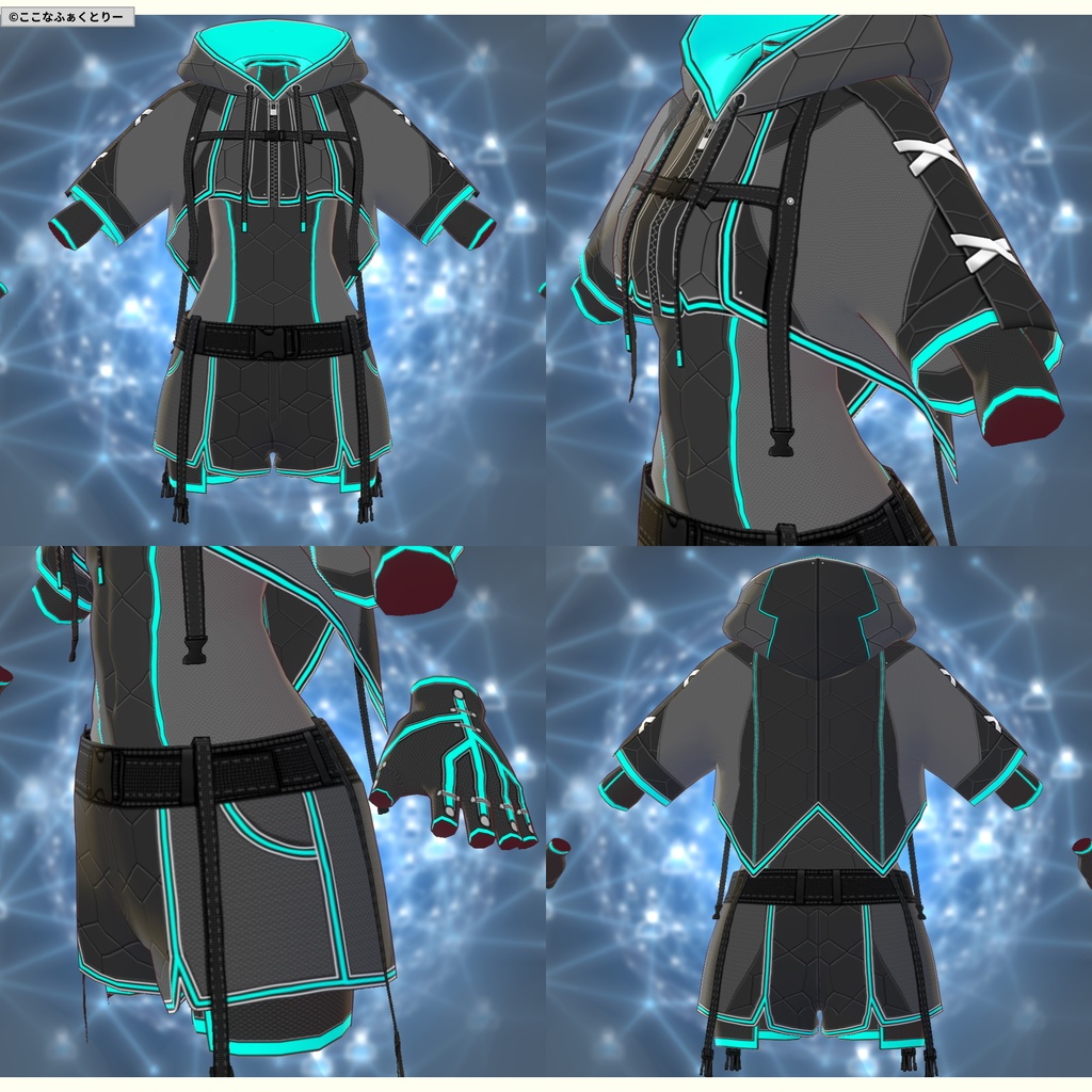 ※VRoidstudioベータ版で作成しています【VRoid用】メタバースクリエイター5色