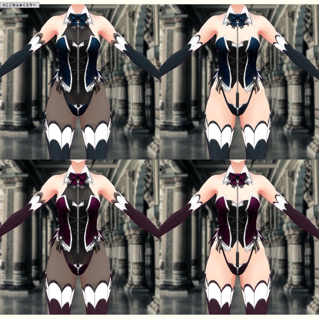 ※VRoidstudioベータ版で作成しています【VRoid用】リトルデビルナイトメア4color(修正_2021516)