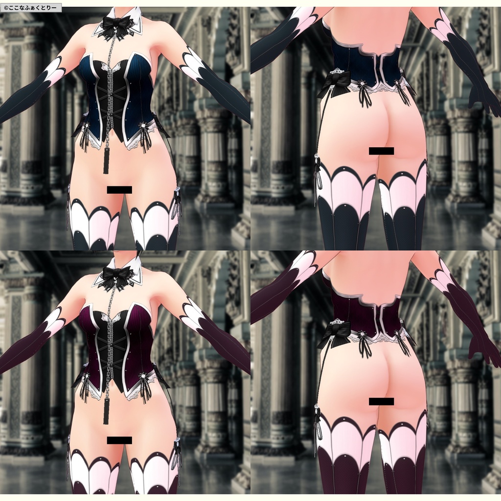 ※VRoidstudioベータ版で作成しています【VRoid用】リトルデビルナイトメア4color(修正_2021516)