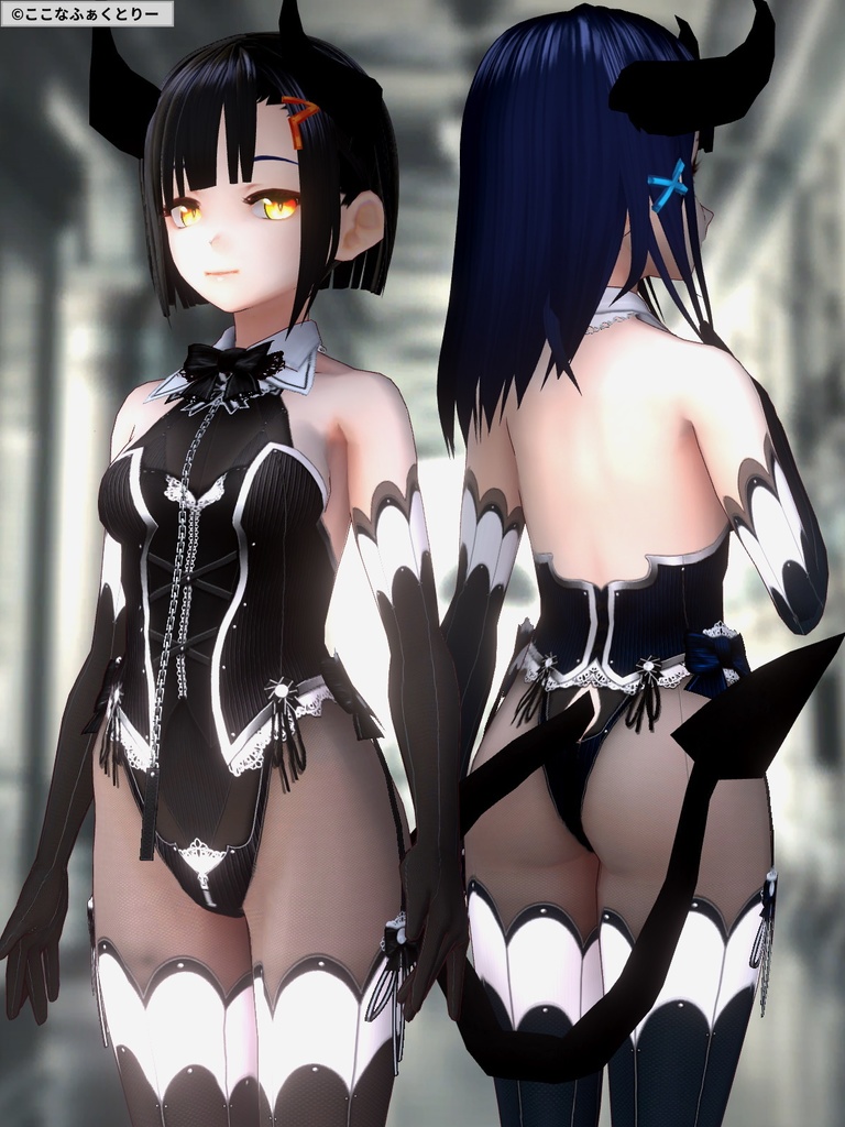 ※VRoidstudioベータ版で作成しています【VRoid用】リトルデビルナイトメア4color(修正_2021516)