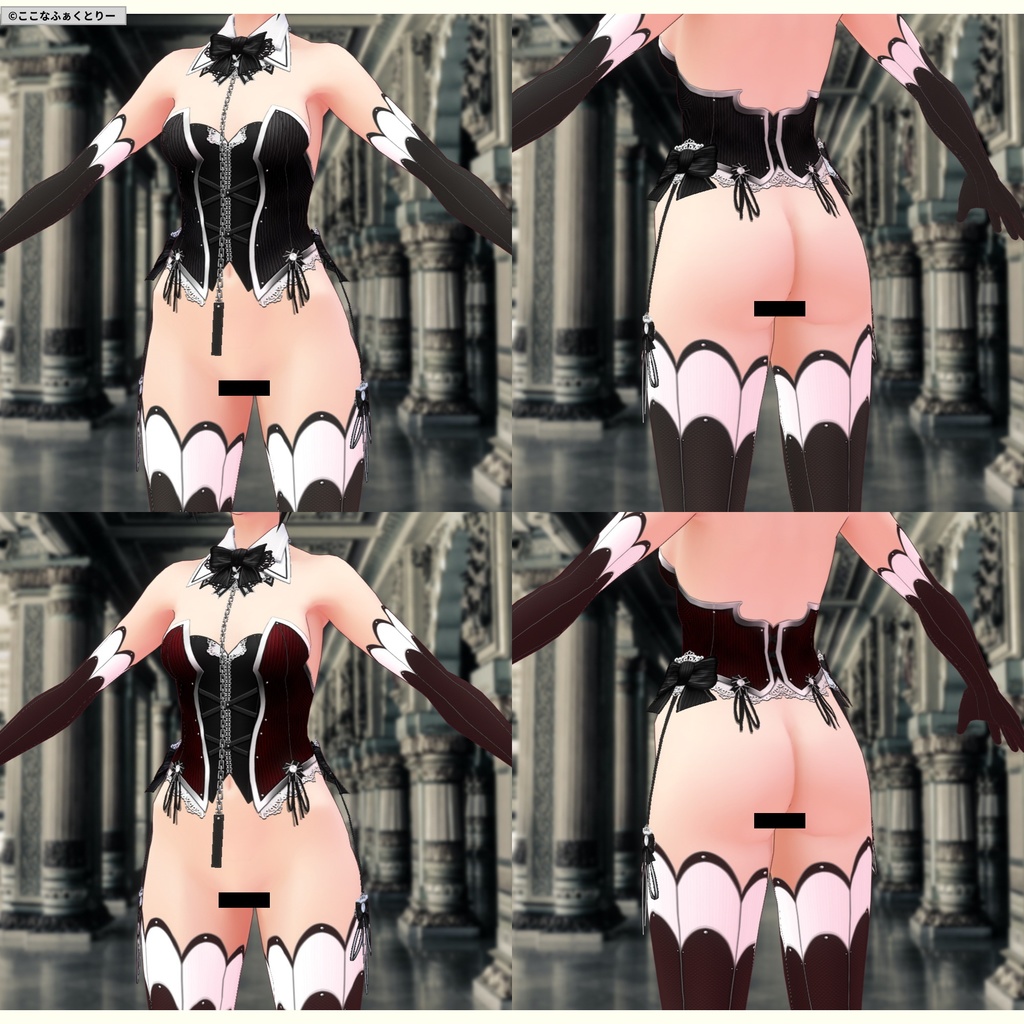 ※VRoidstudioベータ版で作成しています【VRoid用】リトルデビルナイトメア4color(修正_2021516)