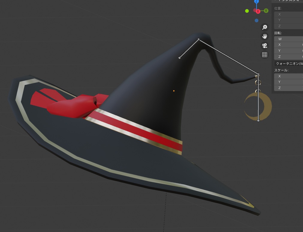 【3Dアクセサリー】魔女の帽子