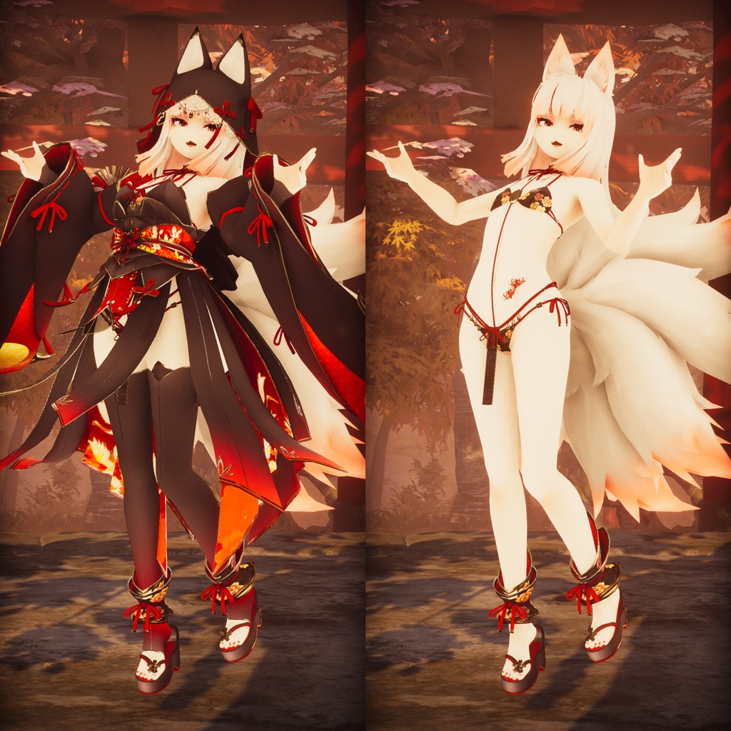 【VRChat向けアバター】時乃重狐娘菜(ときのえここな)クローンv1.0.0【特別弾】