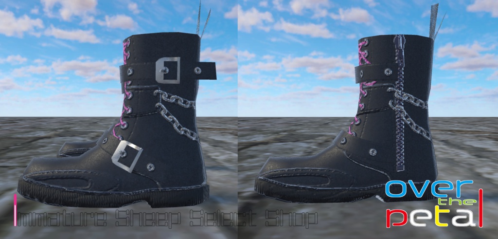 ブーツ『kurousapunks』 - over the petal △900
