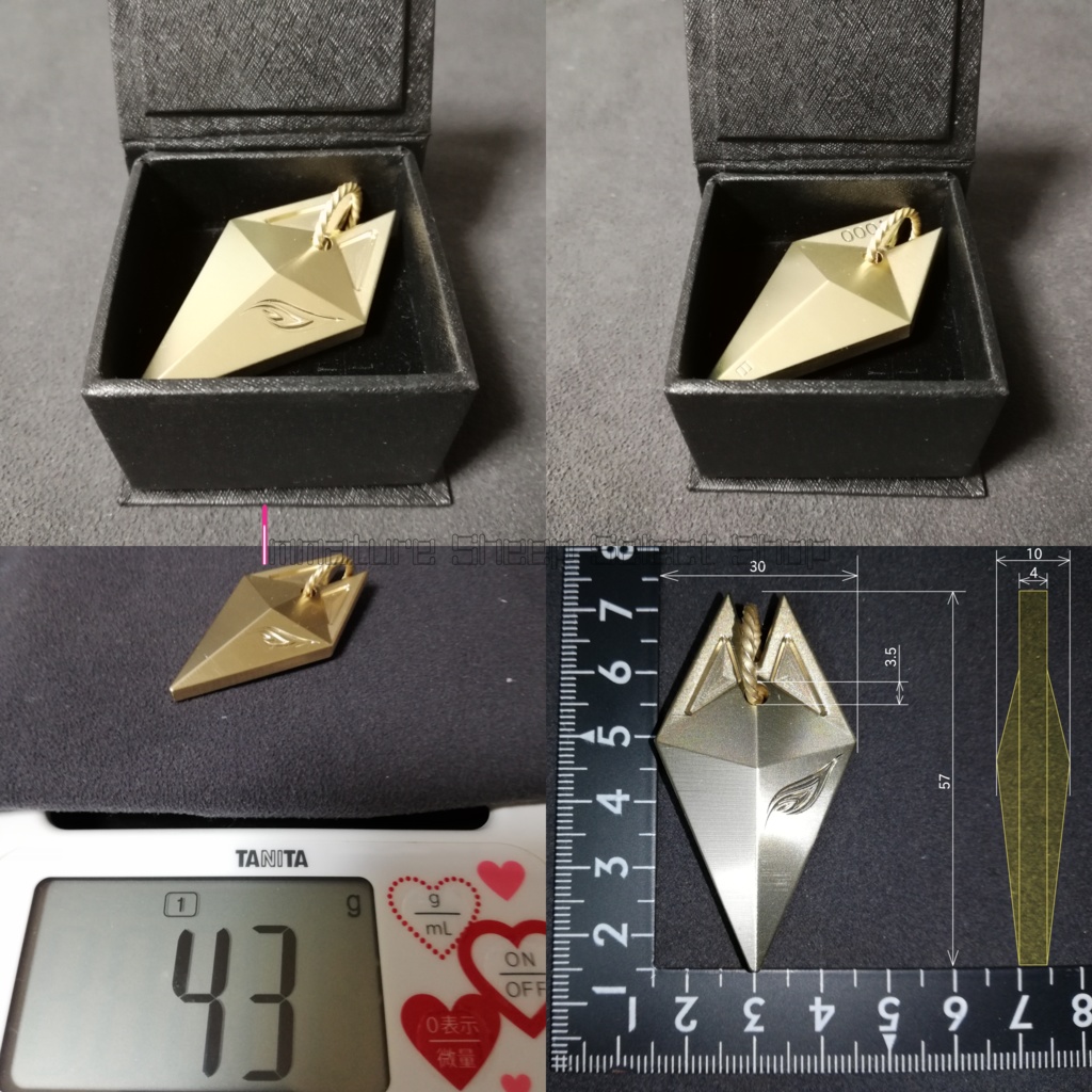 アクセサリー『Kitsune no Yomeiri』(真鍮削り出し品+3DモデルFBXデータ)