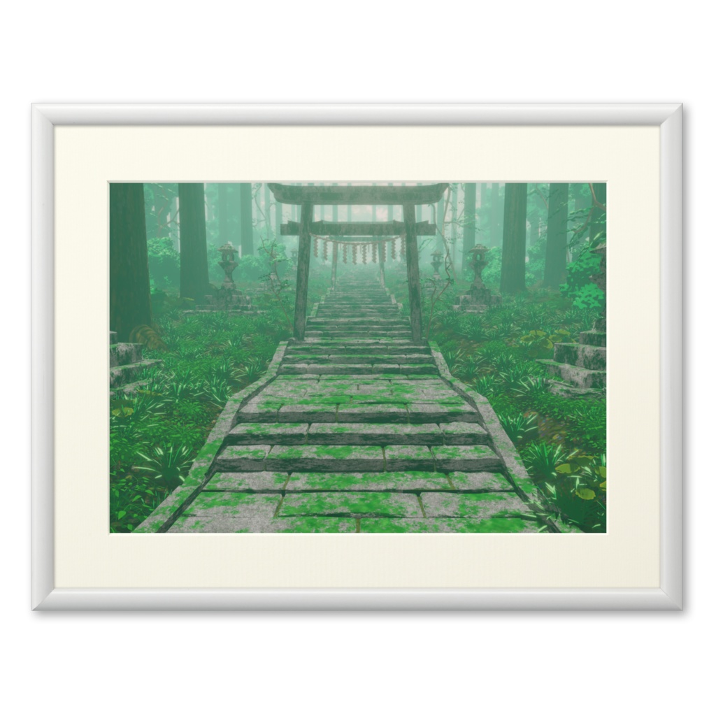 アートイラスト”森の参道”