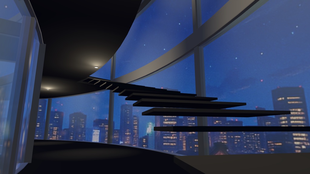 【VRChat】円筒型個展 外周拡張セット【ワールドアセット】