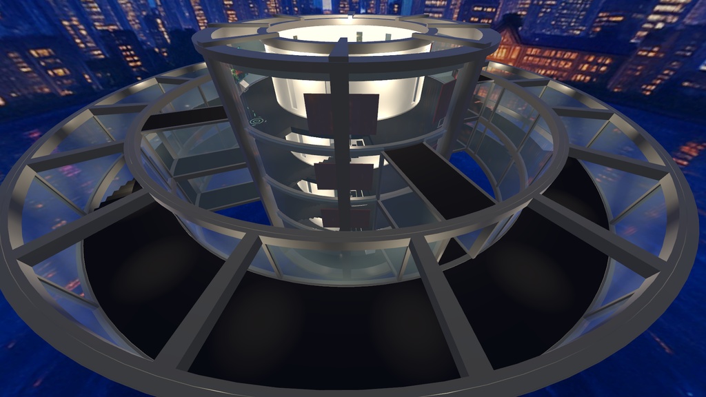 【VRChat】円筒型個展 外周拡張セット【ワールドアセット】