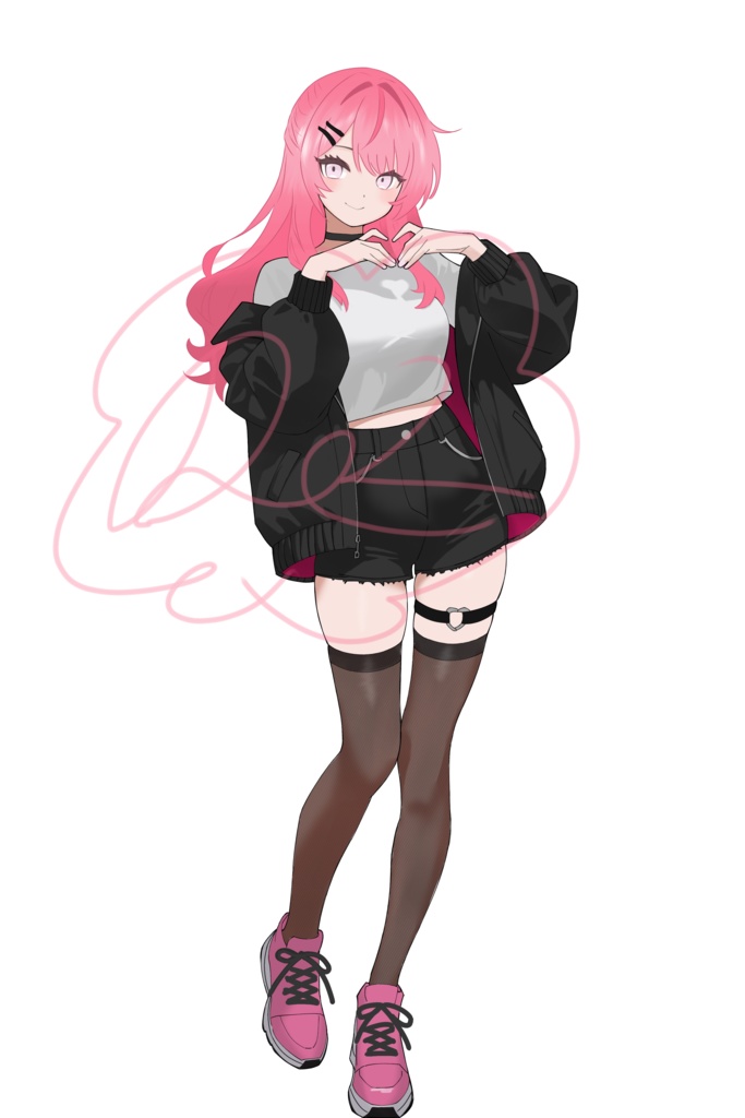 【無料】立ち絵素材─ゲーム─TRPG用─パンク系女性