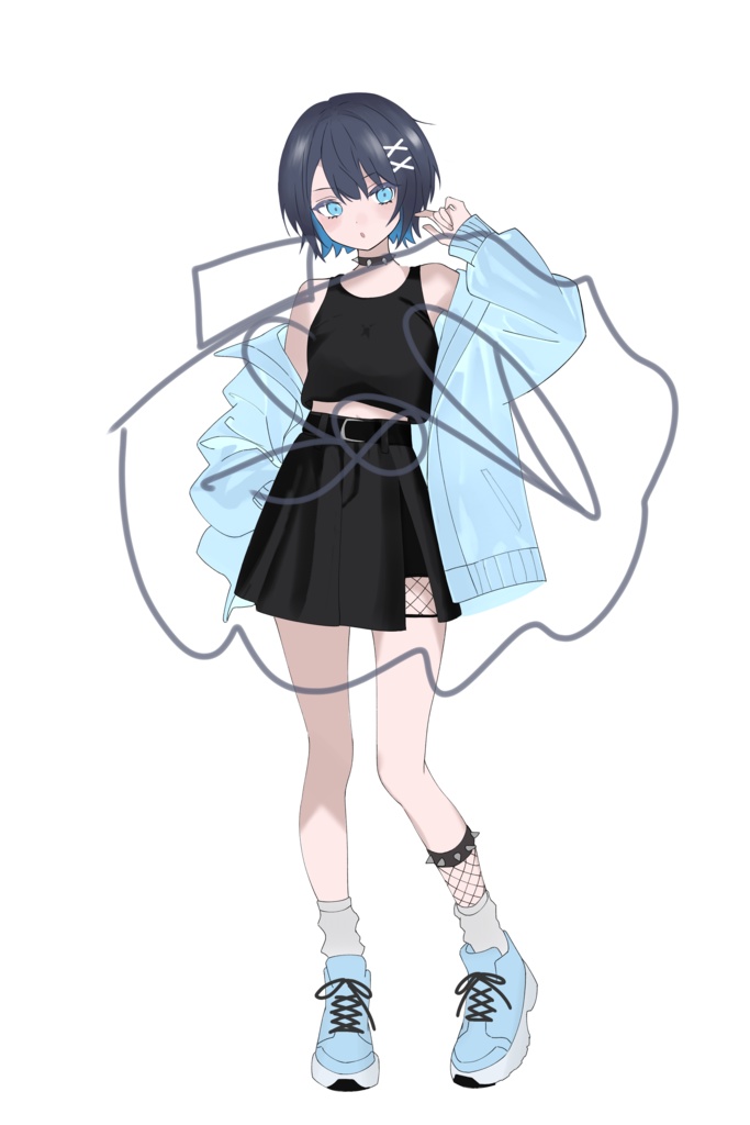 【無料】立ち絵素材─ゲーム─TRPG用─パンク系女性2