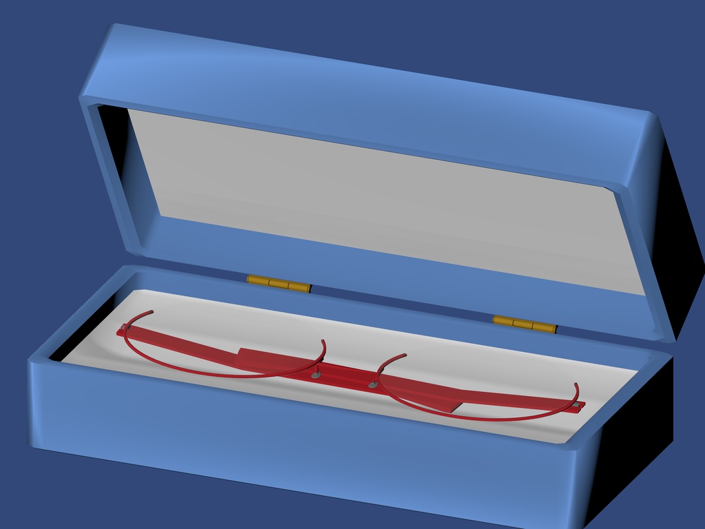 えくれあ式オーバルメガネ(VRChat想定3Dモデル)