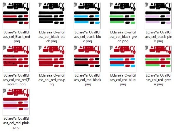 えくれあ式オーバルメガネ(VRChat想定3Dモデル)