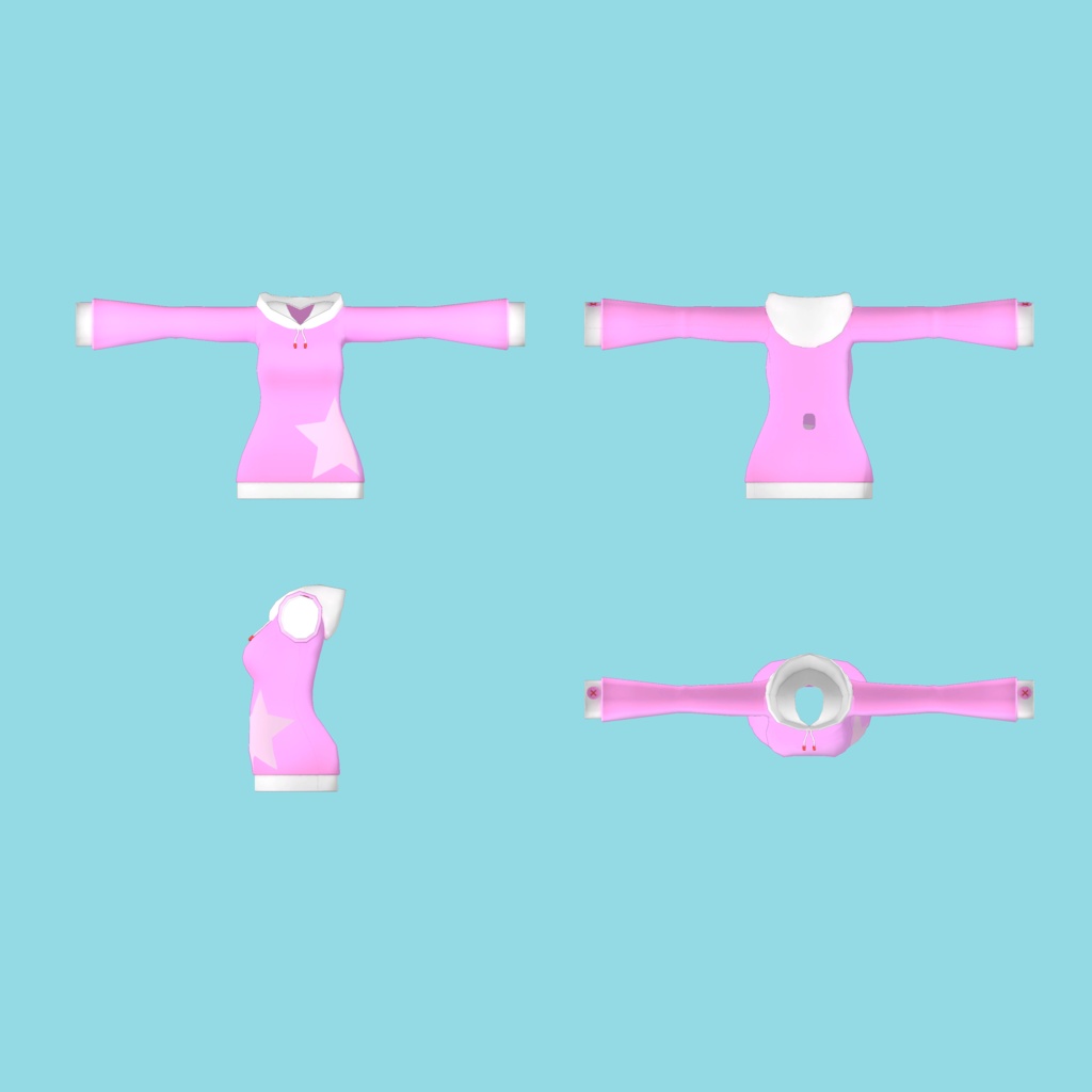 【無料配布】ぴんくすたーぱーかー(仮想製菓おやつはさんじ)