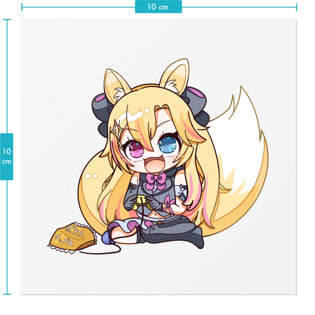 【ステッカー】狐咲コクト ステッカー おすわり【個人Vtuber】