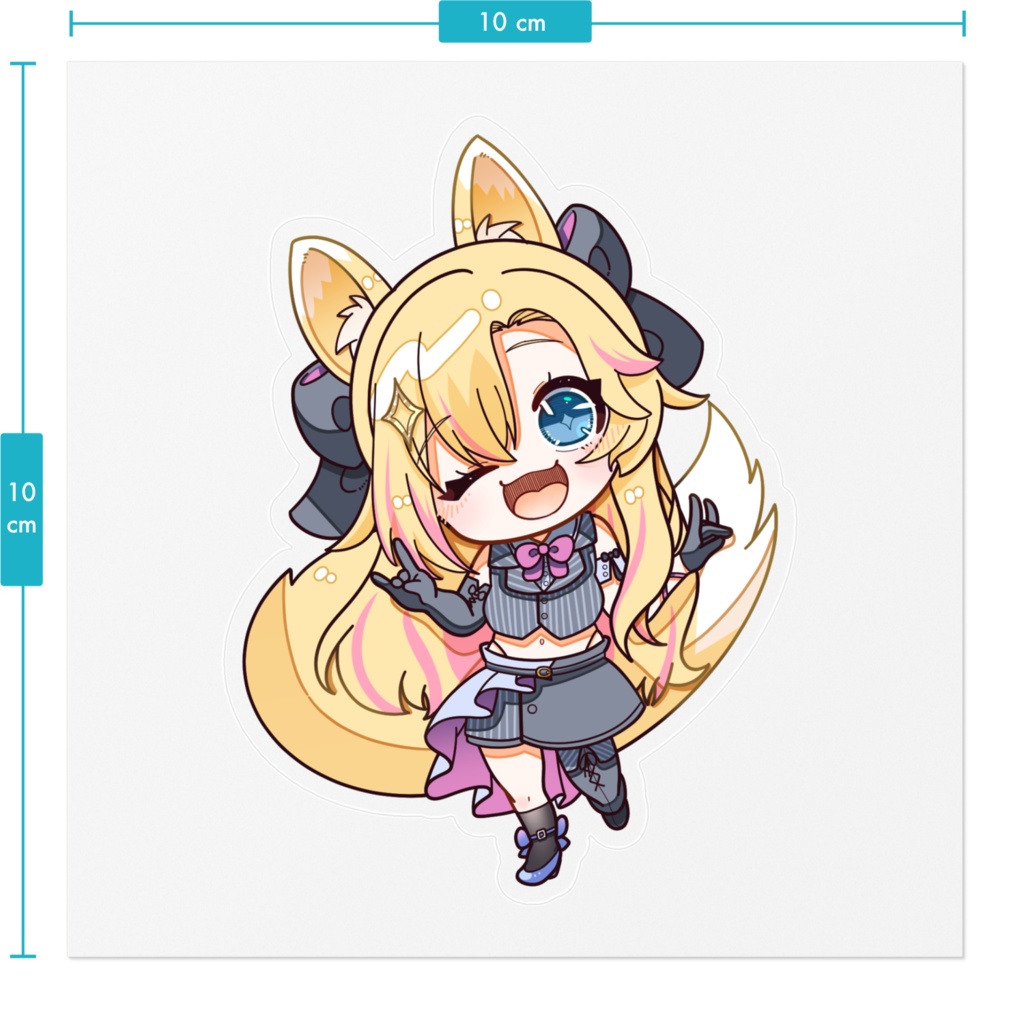 【ステッカー】狐咲コクト ステッカー【個人Vtuber】