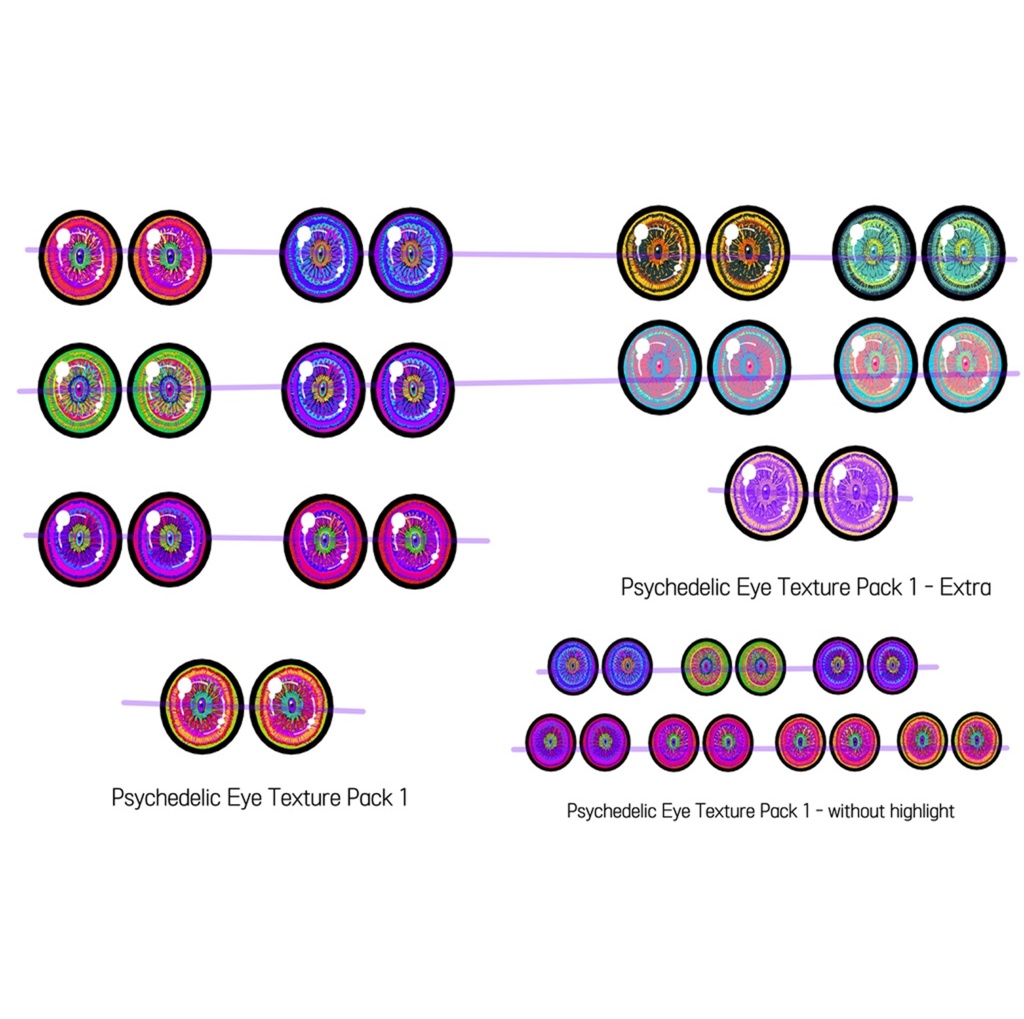 Psychedelic Eye Texture Pack 1 瞳テクスチャ