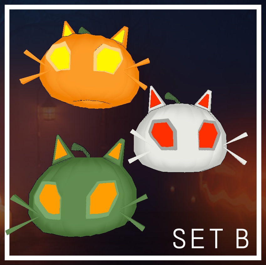ハロウィンカボチャの頭セット Halloween Pumpkin Head Set